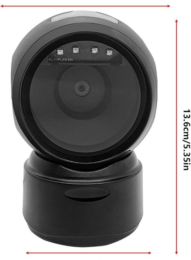 Automatic Omnidirectional Desktop USB Wired QR Barcode Scanner with Adjustable Angle Plug and Play - Image 5